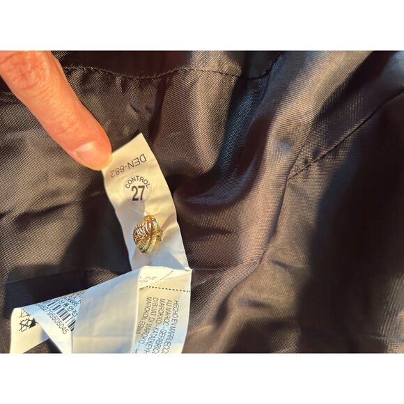 Zara Womens L Blazer NWT Olive Green Tweed Gold Buttons Shoulderpads - Picture 5 of 10